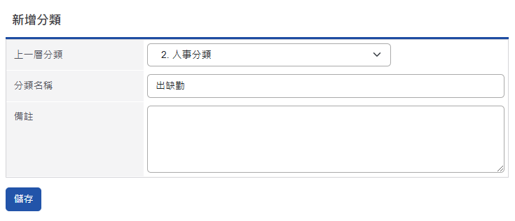 編輯分類頁面
