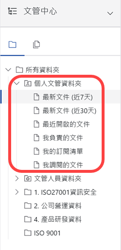 個人文管資料夾
